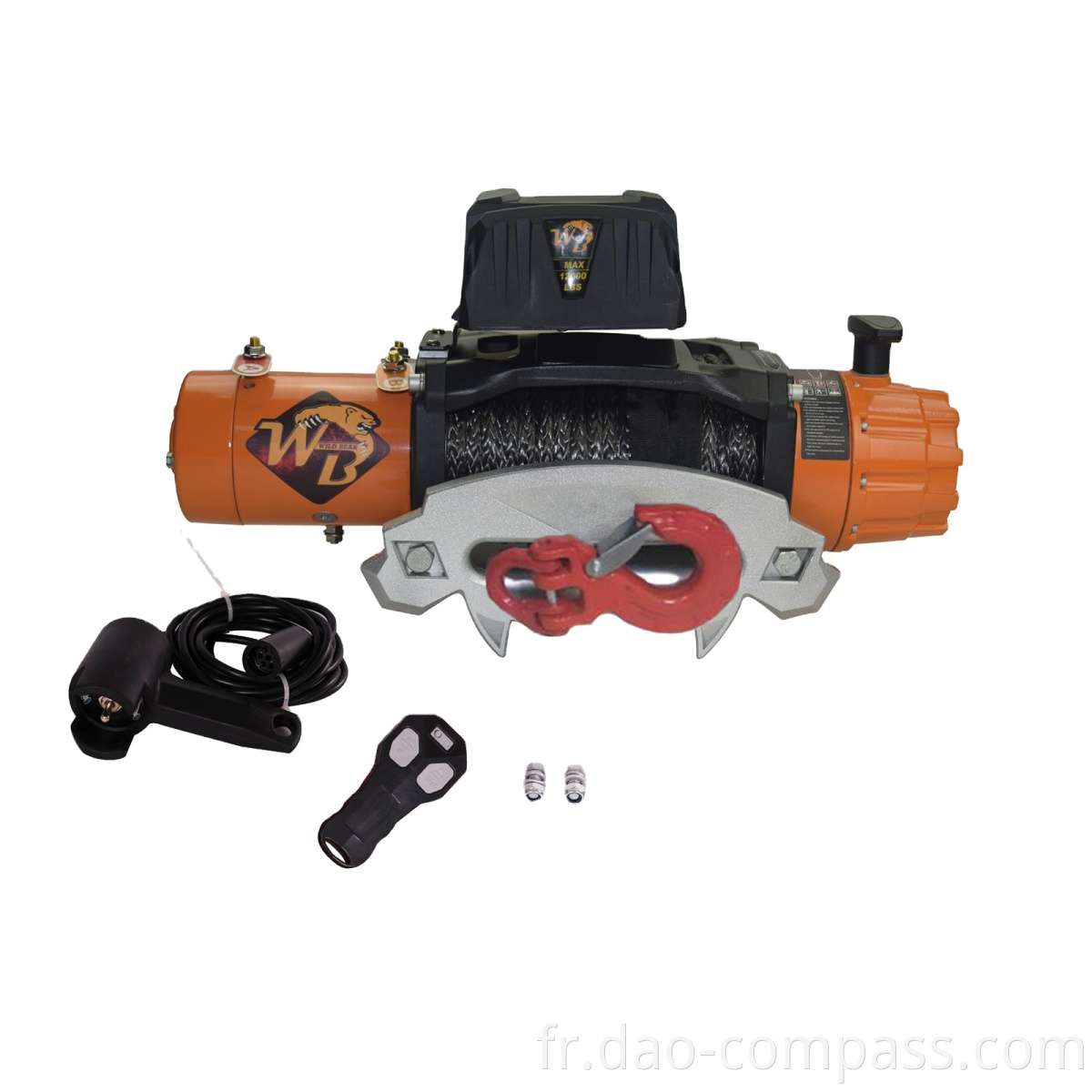 12v winch with synthetic rope